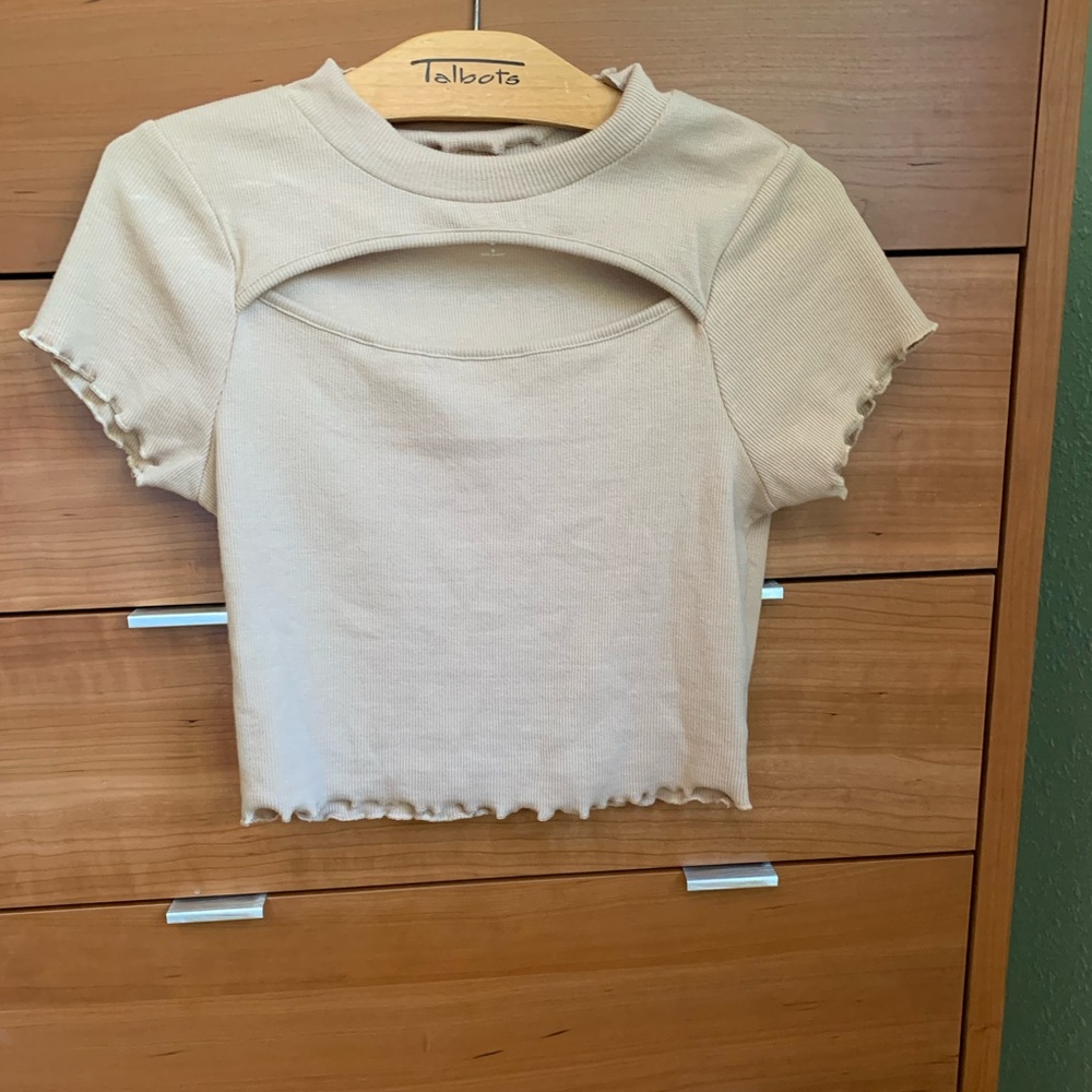 PacSun Eco Beige Cut Out Top